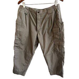 5.11 Tactical Pants Womens 35x23.5 Khaki Cargo‎ Military Utility Ripstop Hemmed